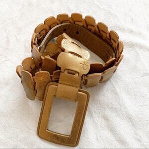 Vintage Calvin Klein Interlocking Leather Belt